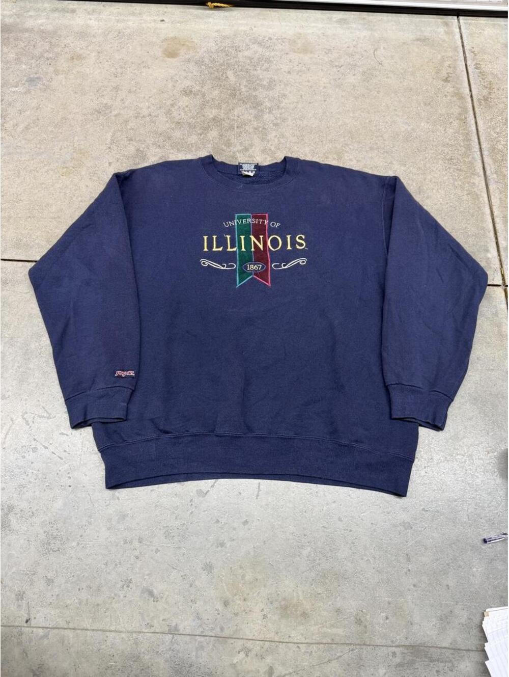 vintage university of illinois made in usa collegiate navy crewneck size xl